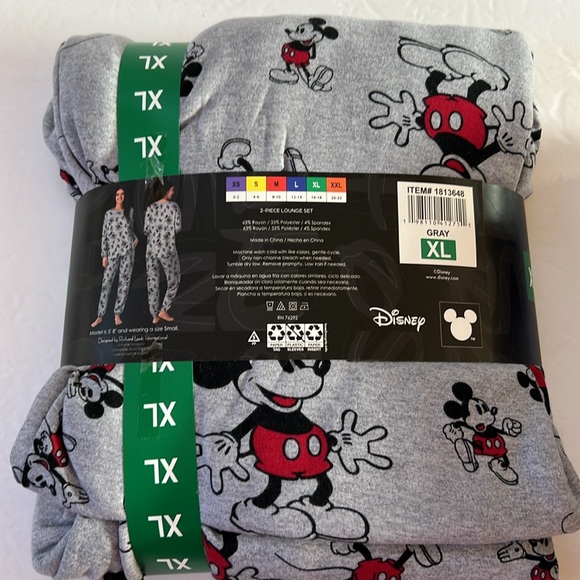 New Mickey Mouse 2 Piece Lounge Set Women’s XL (16-18) - Picture 3 of 4